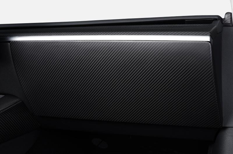 FACIA Real Dry Carbon Fiber Glove Box Cover Overlay for Model Y / 3