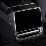 FACIA Real Dry Carbon Fiber Rear Screen Trim Frame Overlay for Model 3 Highland