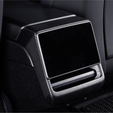 FACIA Real Dry Carbon Fiber Rear Screen Trim Frame Overlay for Model 3 Highland