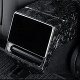 FACIA Real Dry Carbon Fiber Rear Screen Trim Frame Overlay for Model 3 Highland