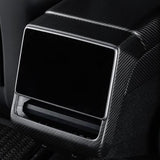 FACIA Real Dry Carbon Fiber Rear Screen Trim Frame Overlay for Model 3 Highland