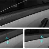 FACIA Real Dry Carbon Fiber Upper Door Trim Panel Overlay for Model 3 Highland / Model Y Juniper