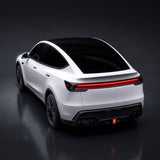 FACIA Rear Bumper Lip Spoiler and Diffuser with Flashing LED Pilot Brake Light for Model Y Juniper