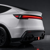 FACIA Rear Bumper Lip Spoiler and Diffuser with Flashing LED Pilot Brake Light for Model Y Juniper