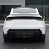 FACIA Rear Bumper Lip Spoiler and Diffuser with Flashing LED Pilot Brake Light for Model Y Juniper