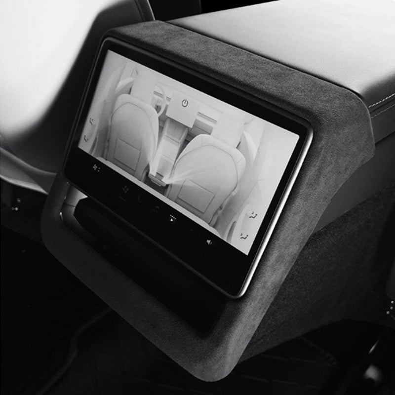 FACIA Rear Display Frame In Tumbled Leather for Model 3 Highland / Model Y Juniper / Model YL
