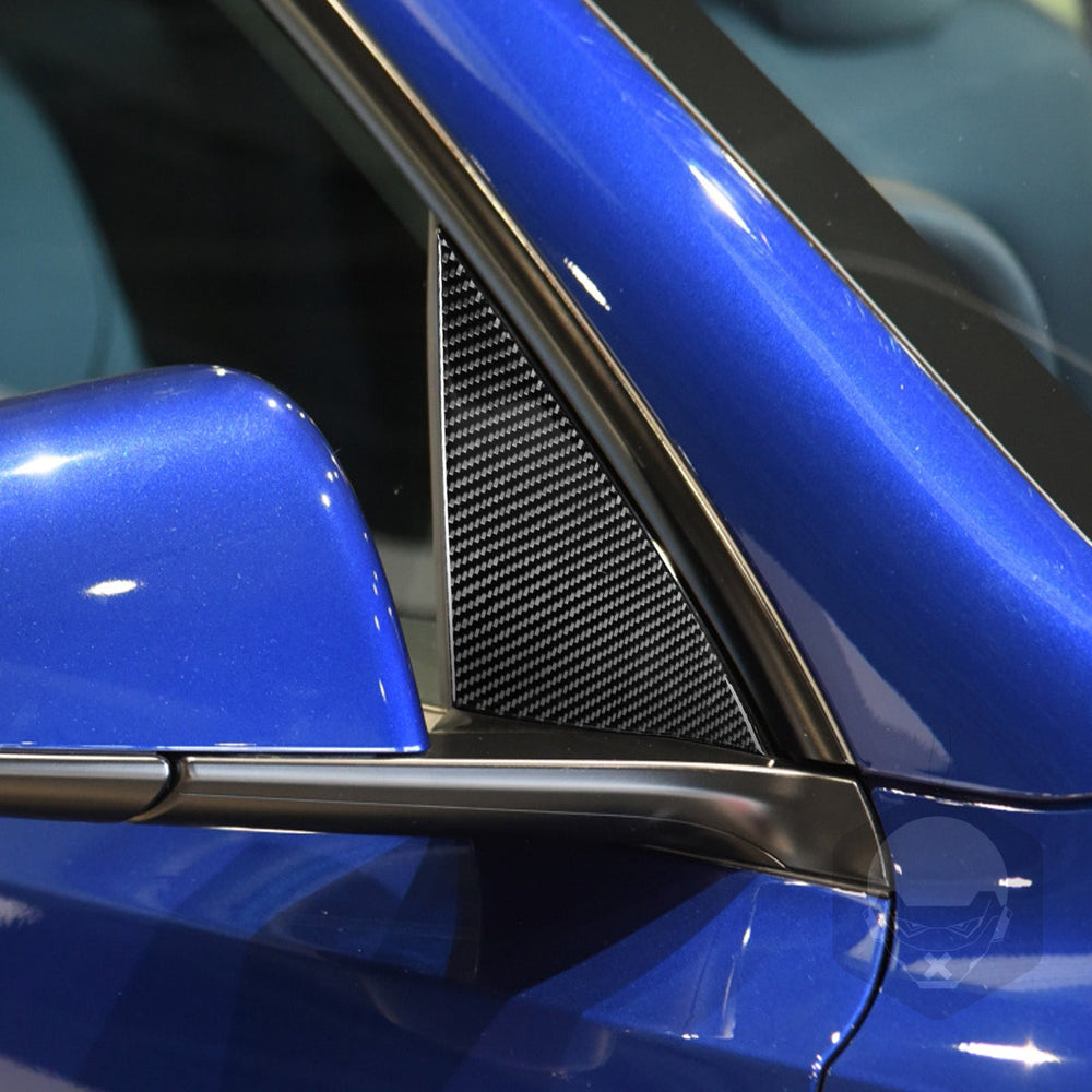 FACIA A-Pillar Accent Overlays for Model Y 2020-2025.03 Mirror Area Self-Adhesive