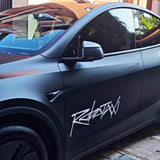 FACIA Reflective Robotaxi Decal Tesla Body and Window Waterproof PVC Sticker