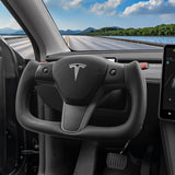 FACIA TESERY Yoke Carbon Fiber Steering Wheel for Tesla Model 3 / Y Style 34