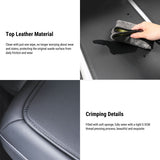 FACIA Leather Seat Back Protector with Storage for Model Y Waterproof Anti-Kick