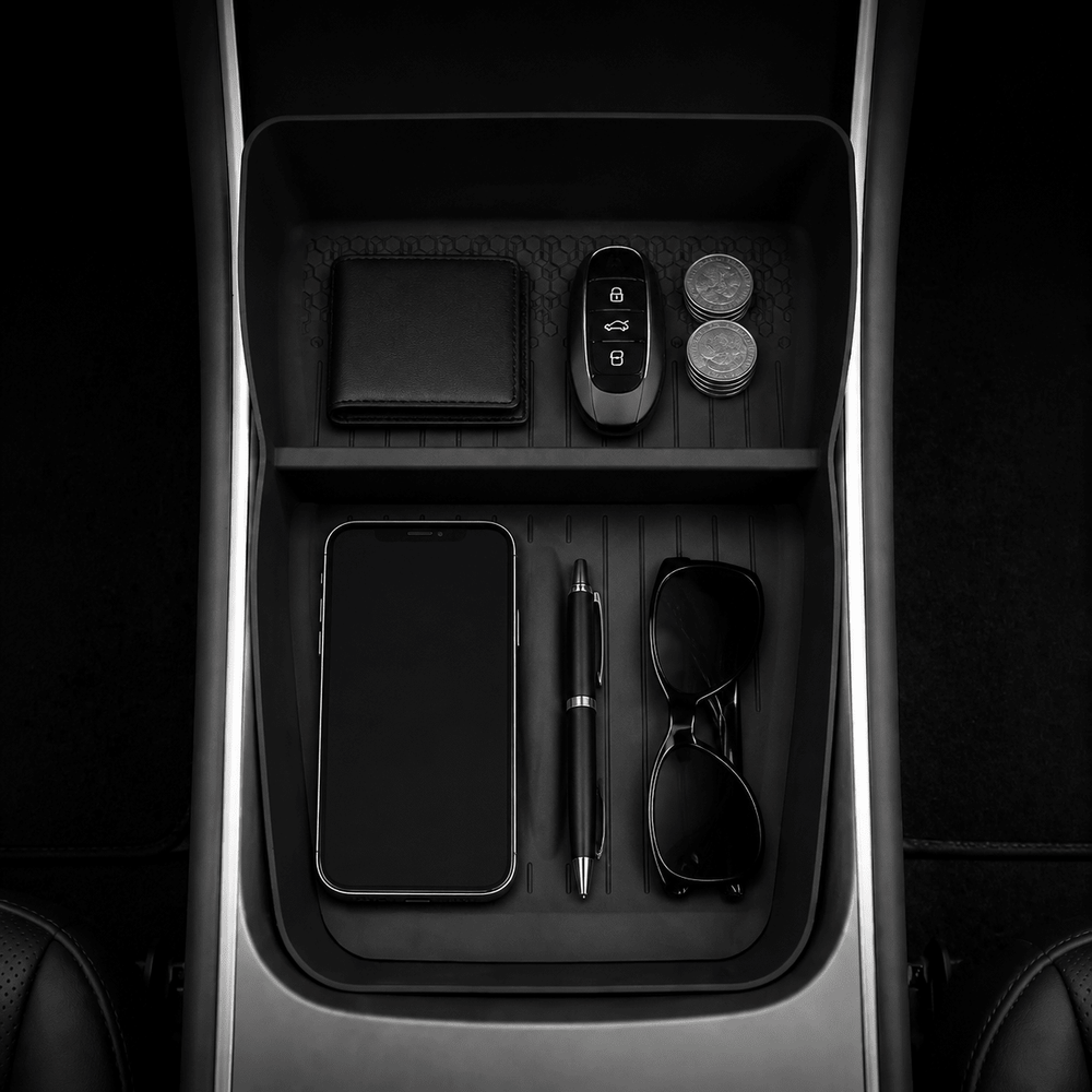 FACIA Silicone Center Console Lower Tray Mat for Model Y Standard 2026+