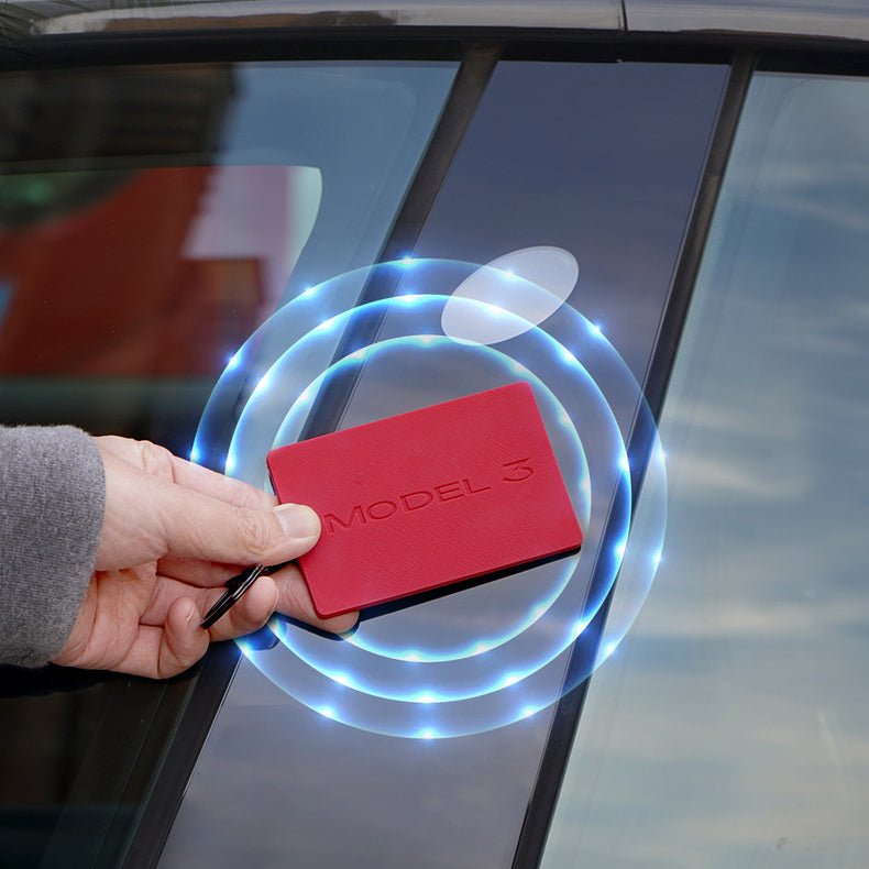 FACIA Silicone Key Card Holder for Model 3/Y 2 Colors Anti-Slip Waterproof Keychain Design
