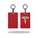 FACIA Silicone Key Card Holder for Model 3/Y 2 Colors Anti-Slip Waterproof Keychain Design