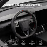 FACIA Sport Carbon Fiber Steering Wheel for Model 3 Highland / Model Y Juniper