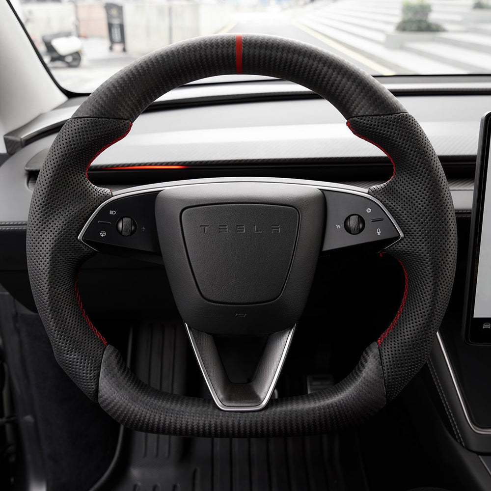 FACIA Sport Carbon Fiber Steering Wheel for Model 3 Highland / Model Y Juniper