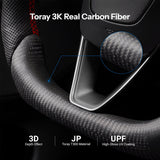 FACIA Sport Carbon Fiber Steering Wheel for Model 3 Highland / Model Y Juniper