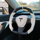 FACIA Square Carbon Fiber Steering Wheel for Tesla Model 3 / Y  Style 42
