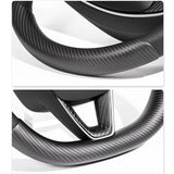 FACIA Steering Wheel Trim Covers for Model Y Juniper / Model 3 Highland Real Dry Carbon Fiber