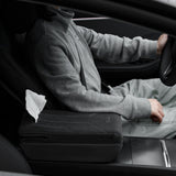 FACIA Suede Armrest Cover with Raised Pad and Tissue Box for Model Y Juniper and Model 3 Highland