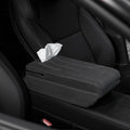 FACIA Suede Armrest Cover with Raised Pad and Tissue Box for Model Y Juniper and Model 3 Highland