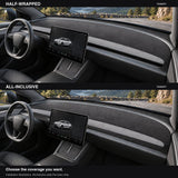 FACIA Suede-Fabric Dashboard Mat for Tesla Model 3 Highland, Model Y Juniper and YL