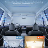 FACIA Summer Comfort Pack: Roof and Windshield Shades for Model Y Juniper