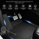 FACIA TESERY All Weather 3D Floor Mats for Tesla Model Y and Model 3 Highland
