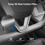 FACIA TESERY Carbon Fiber Heated Yoke Steering Wheel for Model 3 Highland / Model Y Juniper