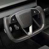 FACIA TESERY Carbon Fiber Heated Yoke Steering Wheel for Model 3 Highland / Model Y Juniper