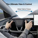 FACIA TESERY Carbon Fiber Heated Yoke Steering Wheel for Model 3 Highland / Model Y Juniper