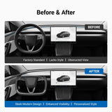 FACIA TESERY Carbon Fiber Heated Yoke Steering Wheel for Model 3 Highland / Model Y Juniper