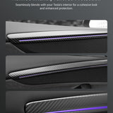 FACIA TESERY Dry Carbon Fiber Door Trim Cover for Tesla Model Y Juniper