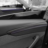 FACIA TESERY Dry Carbon Fiber Door Trim Cover for Tesla Model Y Juniper