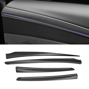 FACIA TESERY Dry Carbon Fiber Door Trim Cover for Tesla Model Y Juniper