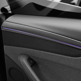 FACIA TESERY Dry Carbon Fiber Door Trim Cover for Tesla Model Y Juniper