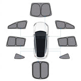 FACIA TESERY Full Car Sun Shade Set for Tesla Model YL 6-Seater