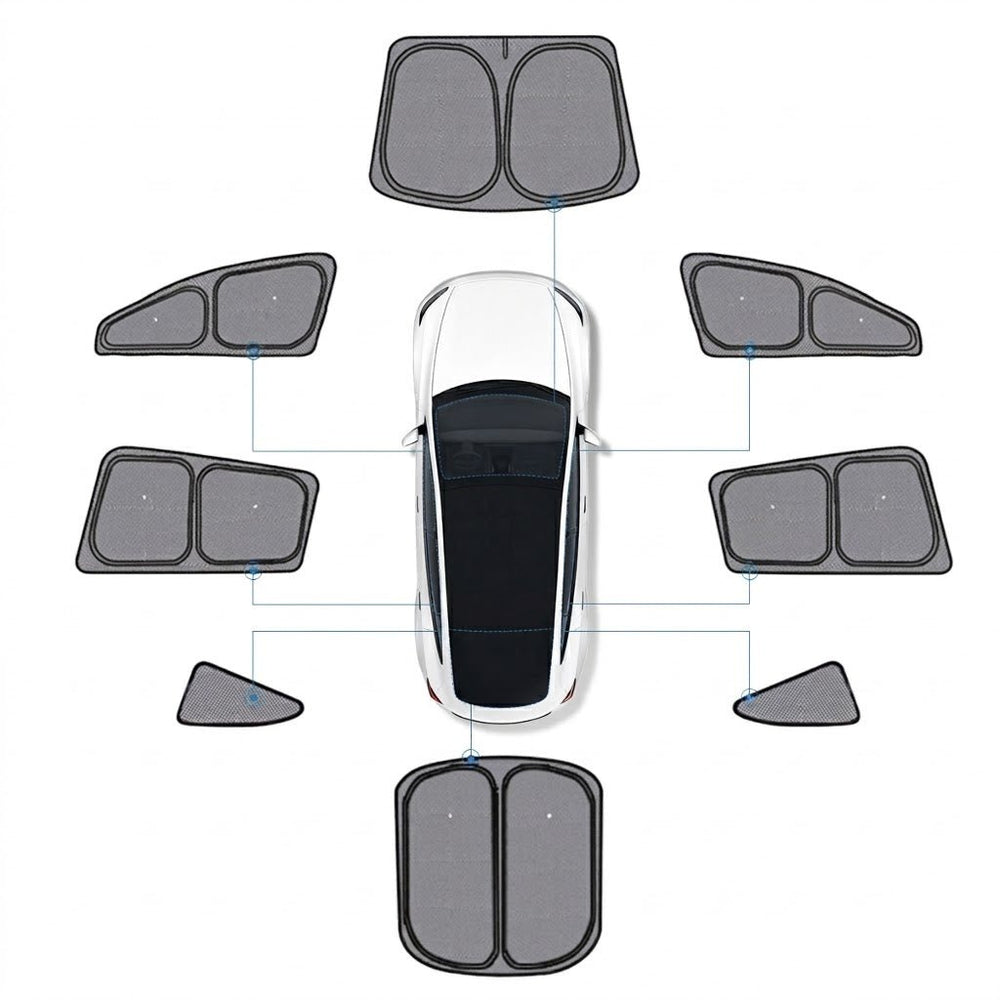 FACIA Full Car Sun Shade Set for Tesla Model YL 6-Seater