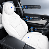 FACIA TESERY Leather Seat Covers for Tesla Model YL 6-Seater