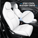 FACIA TESERY Leather Seat Covers for Tesla Model YL 6-Seater