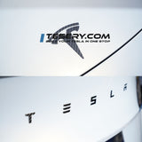 FACIA TESERY Logo Cover Front Badge Rear Letters Emblem for Tesla Model 3 / Y Real Carbon Fiber Exterior