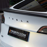 FACIA TESERY Logo Cover Front Badge Rear Letters Emblem for Tesla Model 3 / Y Real Carbon Fiber Exterior