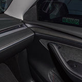 FACIA TESERY Model 3 / Y Door Panel Trim Carbon Fiber Interior Mods 2pcs