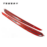 FACIA TESERY Model 3 / Y Door Panel Trim Carbon Fiber Interior Mods 2pcs