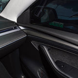 FACIA TESERY Model 3 / Y Door Panel Trim Carbon Fiber Interior Mods 2pcs