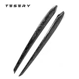 FACIA TESERY Model 3 / Y Door Panel Trim Carbon Fiber Interior Mods 2pcs