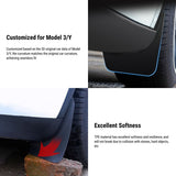 FACIA TESERY Upgraded OEM Mud Flaps Splash Guards for Model 3 / Model Y