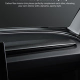 FACIA TESERY Real Dry Carbon Fiber Dashboard Cover Overlay for Model 3 Highland / Model Y Juniper