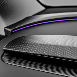 FACIA TESERY Real Dry Carbon Fiber Dashboard Cover Overlay for Model 3 Highland / Model Y Juniper