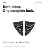 FACIA TESERY Rear Side Window Louvers Cover for Model Y 3 Finishes 2-Pack