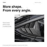 FACIA TESERY Rear Side Window Louvers Cover for Model Y 3 Finishes 2-Pack
